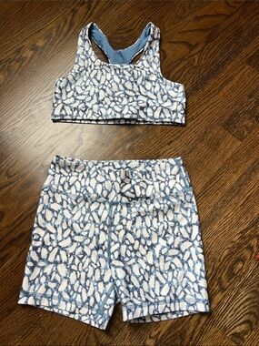 DSG girls biker shorts and sports bra - M